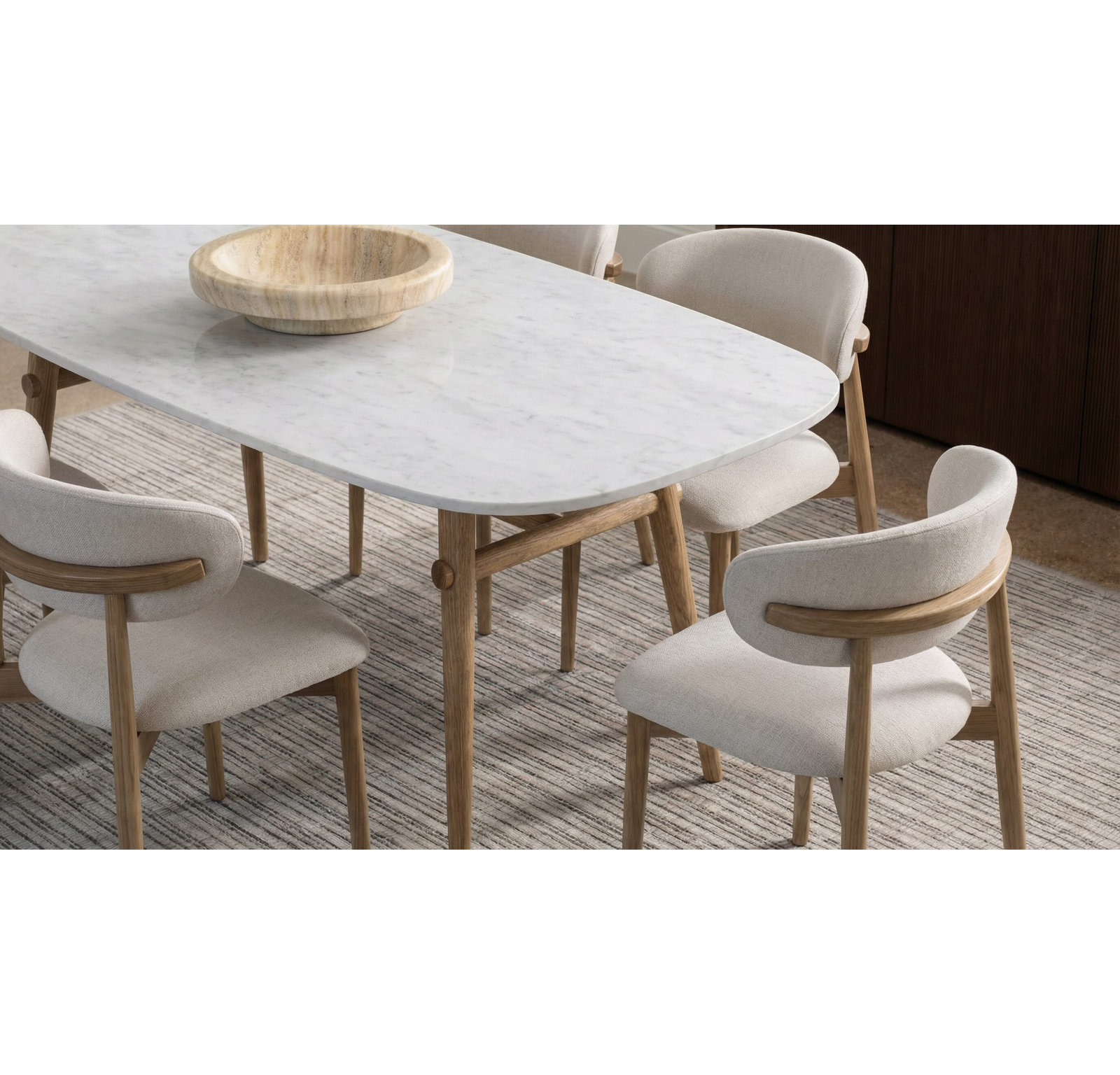 Madrid Oak Dining Table, 30" H x 70.87" L x 35.43" W, Natural