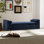 Banc rembourré avec deux coussins Modern Chenille