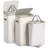  2 Pack 1-Compartment Laundry Basket with Removable Laundry Bag - Beige, Set of 2-515920611