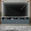 Meuble télé Crafton avec centre de divertissement modulaire de 141,7 po avec bibliothèque pour téléviseur de 100 pouces, ensemble d'armoire de rangement moderne en bois avec console média extra longue et bibliothèque à lumières-131506041-134372232
