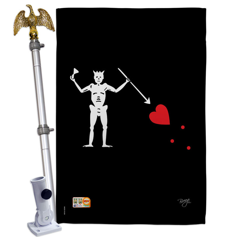 Double Sided 40'' H x 28'' W Polyester Flag Set