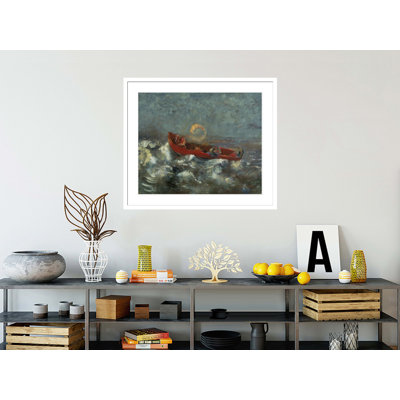 «The Red Barque» par Odilon Redon, impression giclée sur cadre