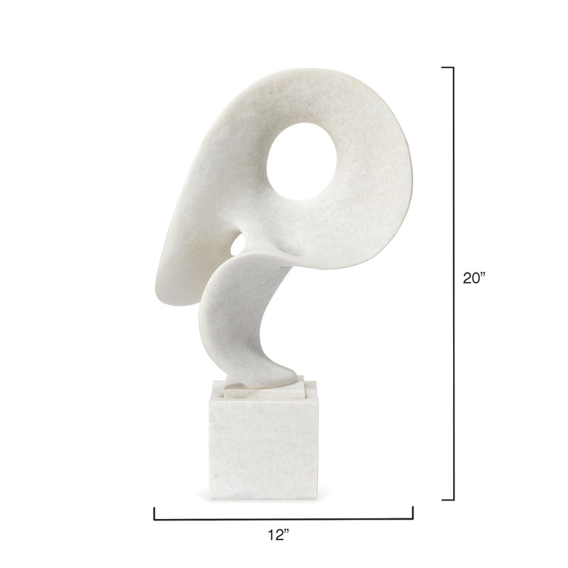 Obscure Object on Stand in Off White Resin