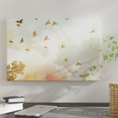 " Golden Flight I " Acrylic