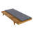 Erich Patio Acacia Wood Chaise Lounge With Adjustable Backrest & Triple-Fold Cushion-1734039236