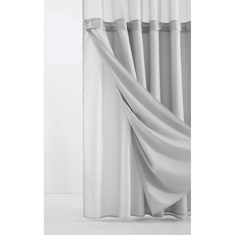 Ensemble de rideau de douche 2 pièces Franklynn, Argent
