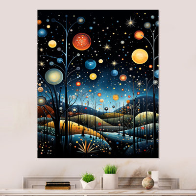 Cosmic Planets Dreams Landscape II - Art mural fantastique en métal