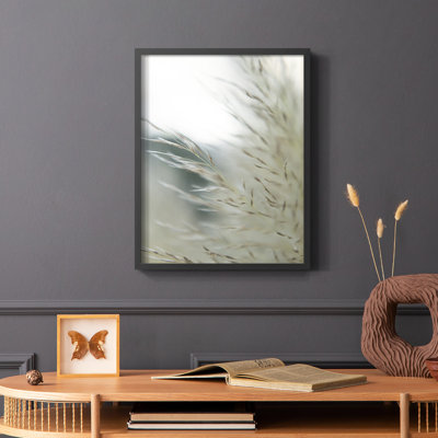 «Subtle Graminées II», reproduction encadrée - bois massif