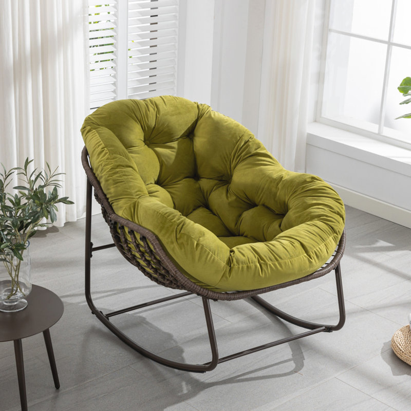 Fauteuil inclinable et berçant pour l'extérieur, Olive