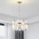 Lustre tambour en cristal argenté brossé à 5 lumières Westford