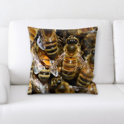 Coussin décoratif miel