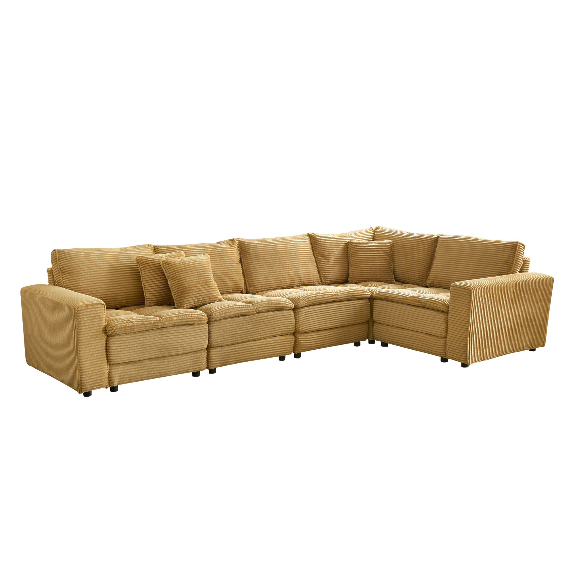 STYLISH 5 - Piece Upholstered Sectional | Wayfair