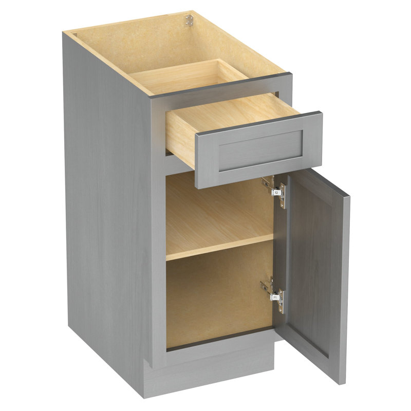Base de meuble-lavabo simple Heyward, H 32,5 po x l 15 po x P 21 po, Argent