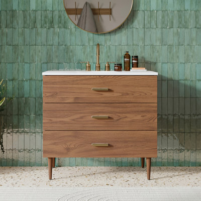 Dondi 36'' Single Bathroom Vanity with Quartz Top