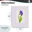 Plaque murale iris mauve à rayures, design par Lisa Wehmeyer