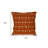 18" Terra Cotta Striped Cotton Throw Pillow With Texture