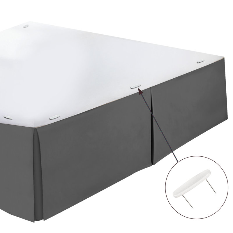 Tailored Bed Skirt, King, Gray