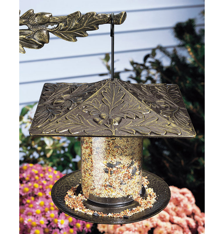 Six inch Oakleaf Tube Feeder, French Bronze
