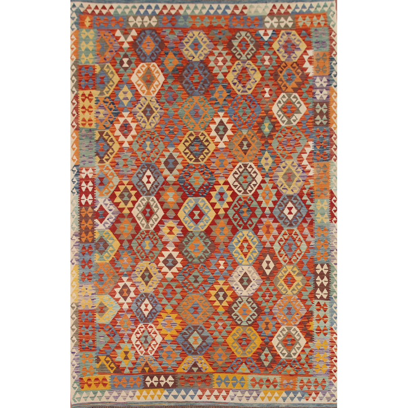 Tapis oriental en laine tissé à la main 8 x 11