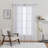 Dinjar 100% Polyester Semi-Sheer Puffed Accented Solid Color Curtain Panel with Grommet Top -2017376018