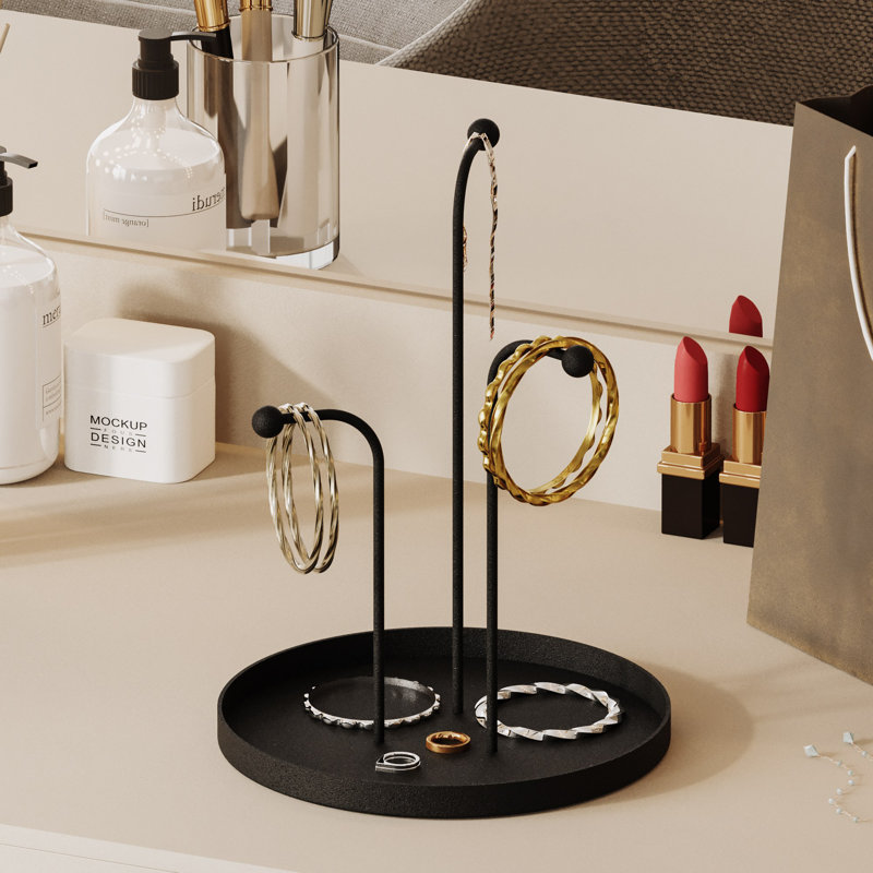 Stylish Decorative Metal Accessory, Black, 8.1 in Diameter x 10.6 in Height | 100% Metal Construction, Thickness: 0.05 in | Perfect for Home Decor, Modern Aesthetic, Durable and Elegant Design