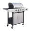 Barbecue au propane en acier inoxydable à 4 brûleurs avec brûleur latéral, barbecue extérieur de 82 000 BTU