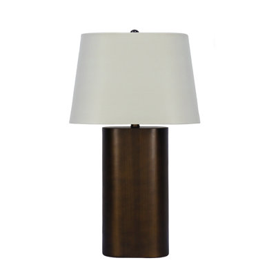 Lampe de table ovale inversée en métal 27 po Sune