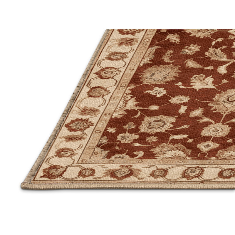 Tapis brun lavable à la machine, Carré 3 pi
