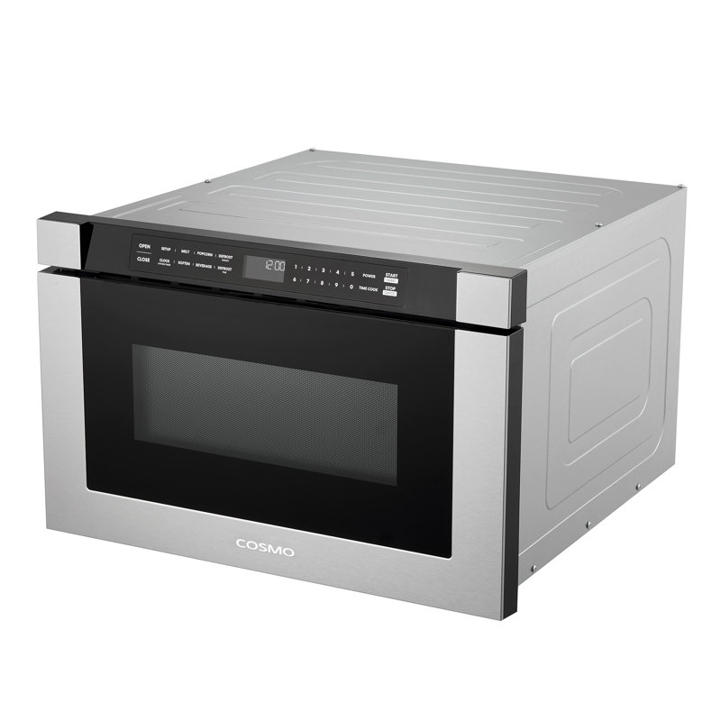 Cosmo 24 in. Haven Collection 1.2 cu. ft. Built-in Microwave Drawer, Touch Controls, Defrosting Rack in Stainless Steel