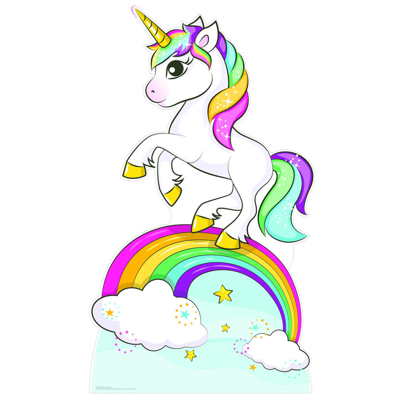Rainbow Unicorn Cardboard Standup