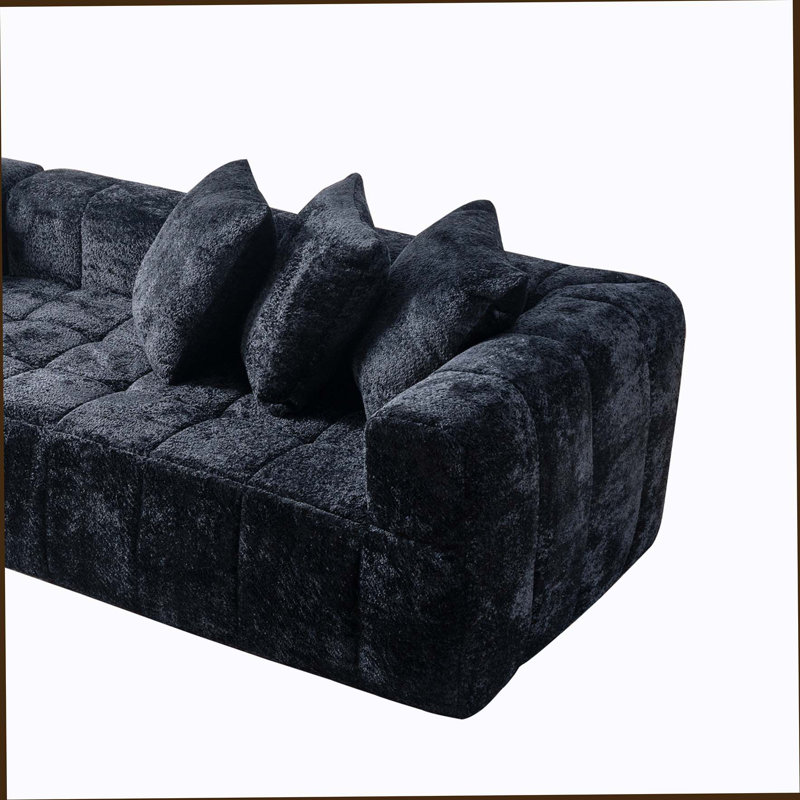 Canapé modulaire 107,9 po Cloud, Noir