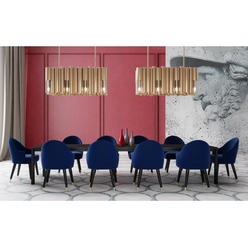 Emi Upholstered Barrel Chair, Blue