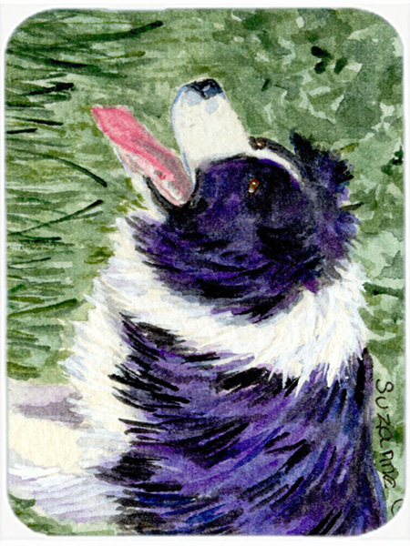Planche à découper en verre mauve et blanc