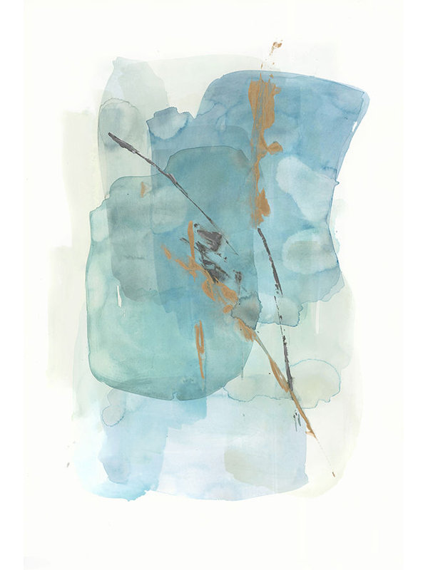 Aquarela Azul I Painting by Eve Fairwell, Image Brush Gel