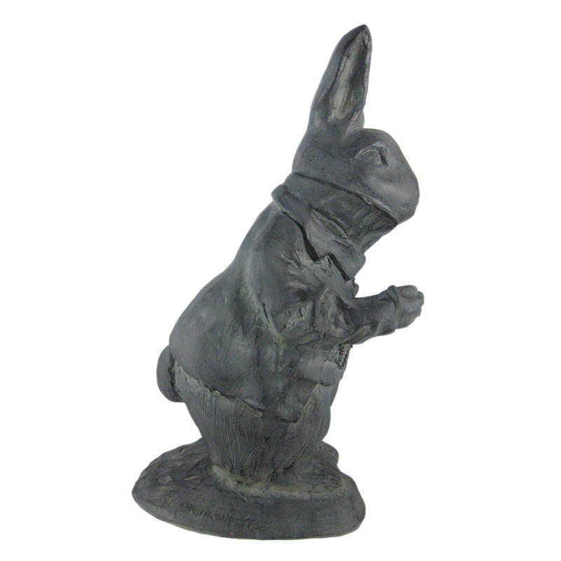 White Resin Rabbit Garden Statue for Indoor/Outdoor Use