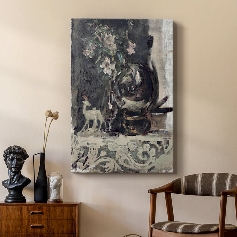 Reproduction florale rétro - galerie Cavas sur mesure, H 27 po x l 18 po