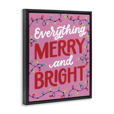 Everything Merry and Bright Canvas Wall Art, design by Jalynn Heerdt
