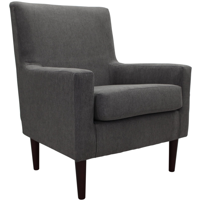 Donham Upholstered Accent Chair, Toulan Graphite Twill
