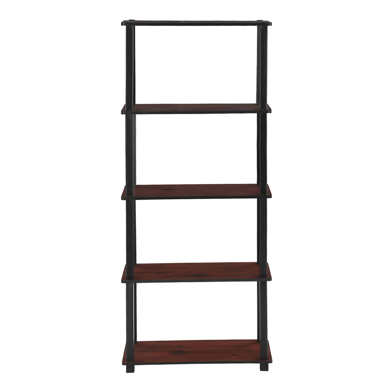 Maxine 59.9cm W Manufactured Wood Shelving Unit, Columbia Walnut/Black
