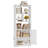 63" Tall Bookcase With Doors, 3-tier Open Storage Shelves, Anti-tipping & Back Panel Design, Freestanding Bookshelf, White-161128559