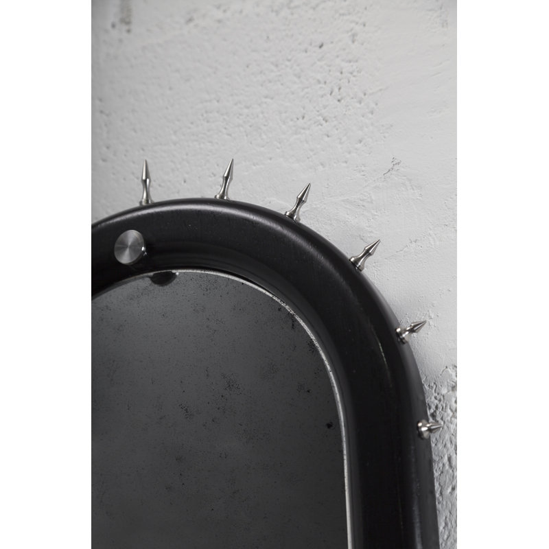 Sitiera Solid Wood Wall Mirror, Silver