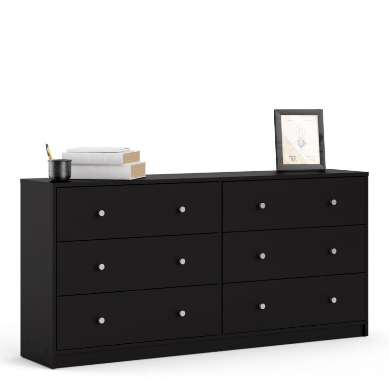 Gott 6 Drawer 143.1cm W Dresser, Black
