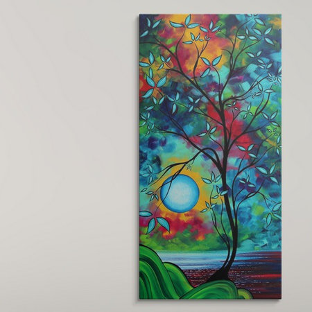 « under the light of blue moon » par megan duncanson, reproduction d’art, H 24 po x l 12 po x P 1,5 po, Toile
