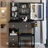 29.2" Small Size Left Drawer Desktop Vanity Table + Cushioned Stool, 2 AC+2 USB Power Station, Hair dryer bracket, Extra Large Touch Control Sliding LED Mirror, Tri-color Switching, Brightness Adjust-456174244