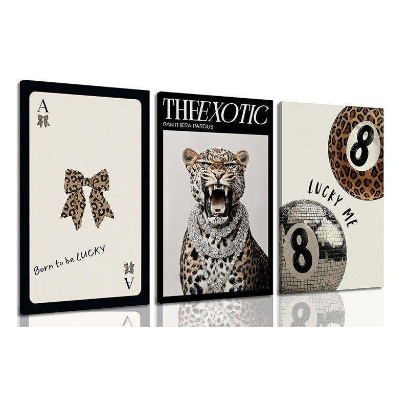 3 Piece Wrapped Canvas Print, 60cm H x 40cm W