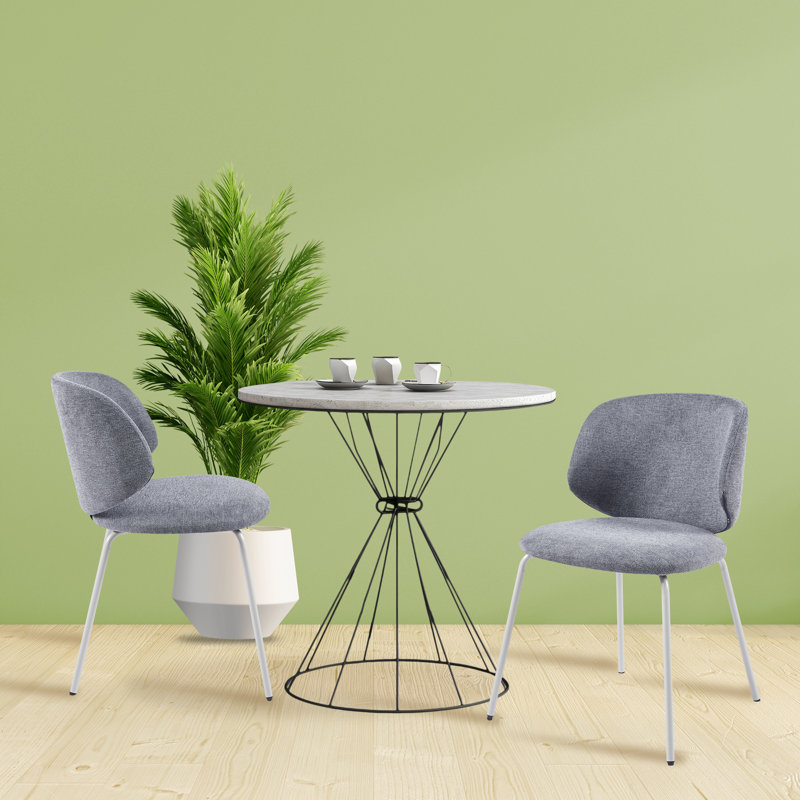 Titus Fabric Dining Chairs (Set of 2), Gray