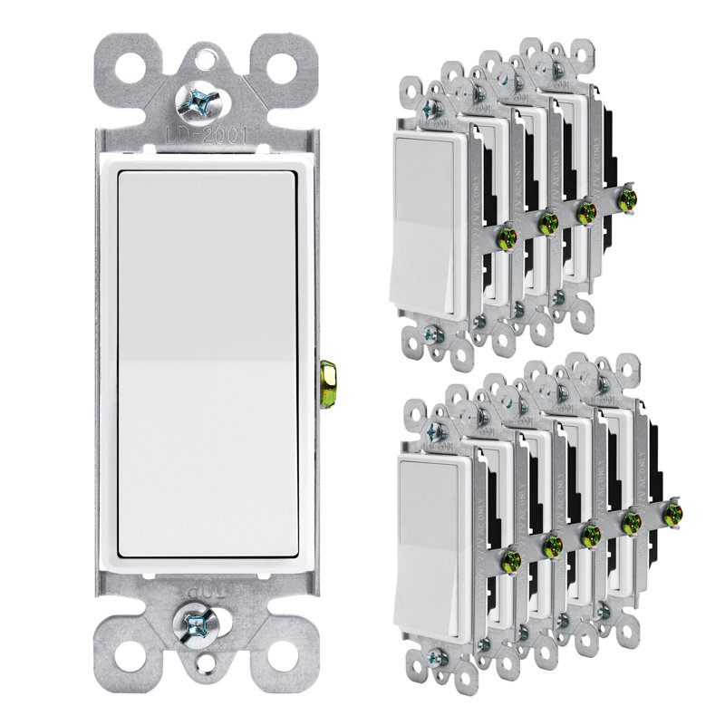Tamper Resistant Single Pole Rocker Light Switch