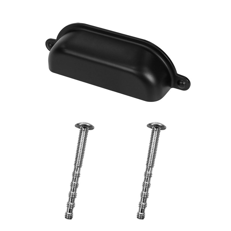 Ensemble de 8 poignées de tiroir Lumi Home Furnishings, 3", Noir mat