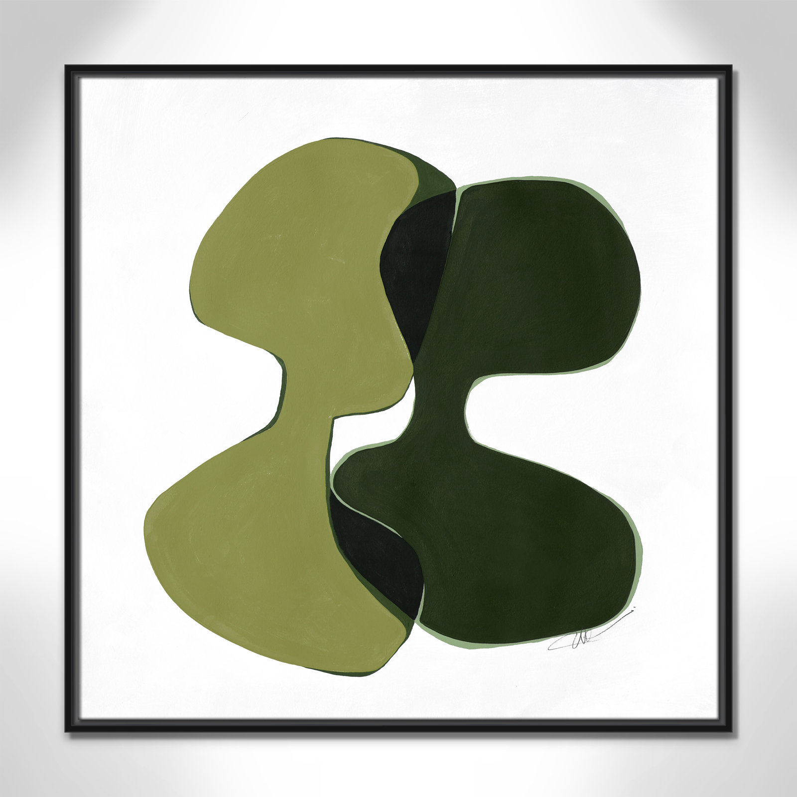 Coleman "Unity Green I" Print by Filippo Ioco, 31.5" H x 31.5" W, Black