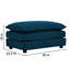 4 modulaires avec 2 places et repose-pieds en chenille bleue